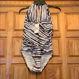 NWT high neck halter bathing suit